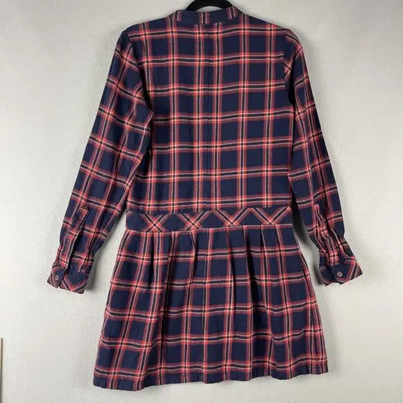 Current Elliott Flannel Dress Women Small Drop Waist Plaid Academia Preppy - Picture 9 of 13